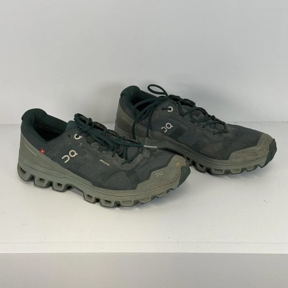 On Shoes Womens 9 Green Cloudventure Waterproof Trail Running Low Top Sneakers